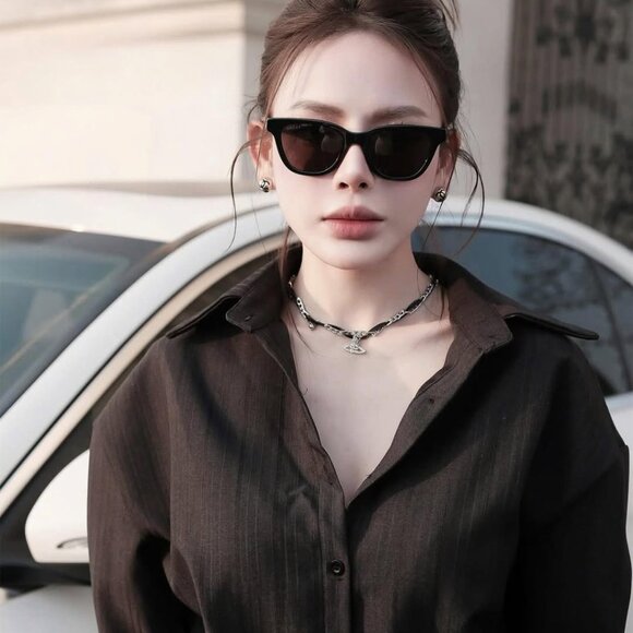 Gucci GG1578S 004 Cat Eye Sunglasses - Violet/Blue main image 7